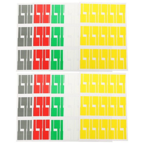 10 Sheets Farbige Aufkleber -Etiketten Büro Bunte Kordelanhänger - Afbeelding 8 van 12