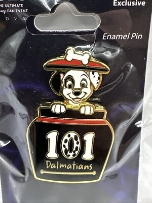 Disney D23 Expo 2024 101 Dalmatians Patch Slider Pin Boxlunch Exclusive LE NEW