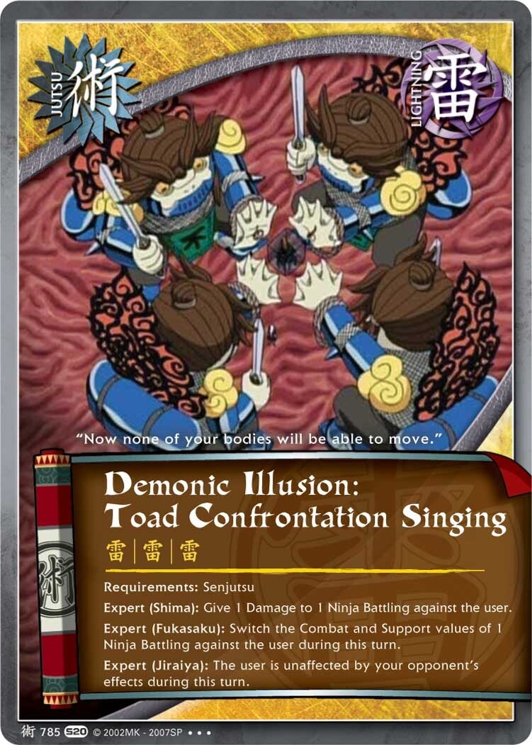 Demonic Illusion: Toad Confrontation Singing - J-785 - Super Rare