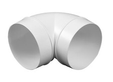 Rundrohr Bogen 90° Grad Lüftungsrohr Ø 100 125 150 mm Abluft Zuluft Rohr Kanal