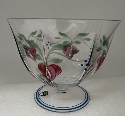 Orrefors of Sweden MAJA Crystal Bowl by Eva Englund & Arne Lindblom - Signed