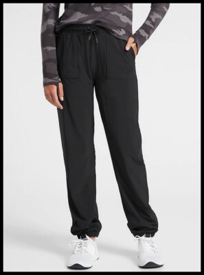 NWT Athleta Girl Lined High Jump Jogger Size L/12 Color Black