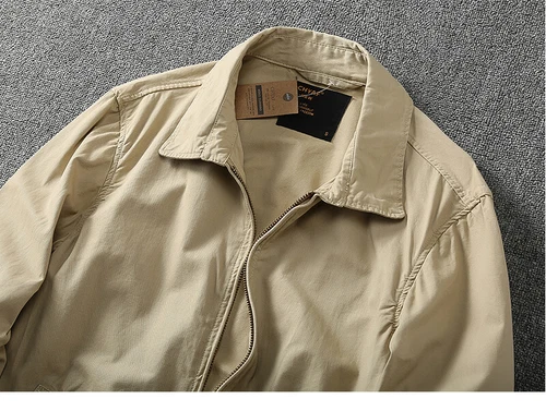 Cappotto Uomo Puro Colore Business Completo Cerniera Cotone Casual Primaverile Bavero Giacca da Lavoro - Foto 6 di 17