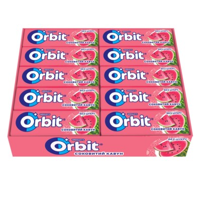 Chewing gum Orbit Juicy Watermelon 14g x 30pcs / Жвачка Orbit