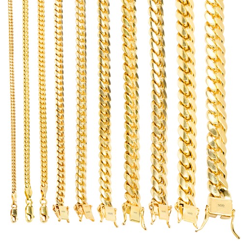 14K Yellow Gold Solid 2.7mm-11mm Miami 