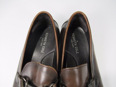KENNETH COLE NEW YORK HORSEBIT BROWN LEATHER LOAFERS SLIP ON  display picture 1