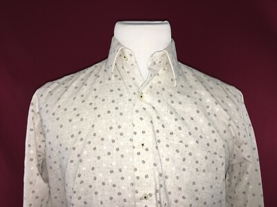 BENZER Long Sleeve Button Up Shirt Mens Large 40CM 