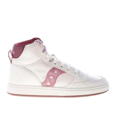 SAUCONY chaussures femme white pink leather suede Jazz High Court sneaker s60687 - Photo 1/4