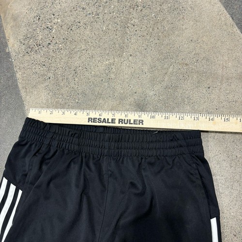 Adidas Track Pants Boy's Large Black 26x30 Striped Straight Leg 8" Leg Opening* - Picture 9 of 15