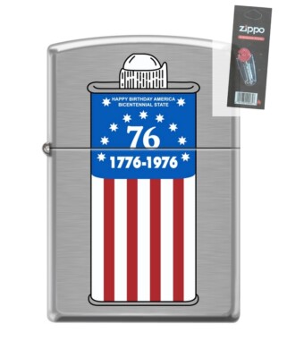 Zippo 82147 vintage fuel can american flag 76 1776 - 1976 Lighter