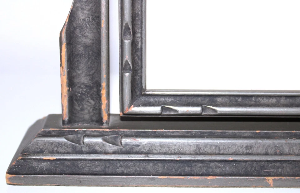 Marco de fotos giratorio de madera Art Deco plateado - retrato real blanco y negro 6x8,5 Foto 4 de 4