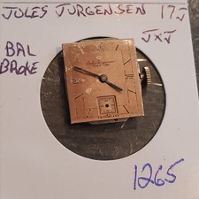 MENS   JULES JERGENSEN   17J   JXJ     WRIST  WATCH MOVEMENT    #1265