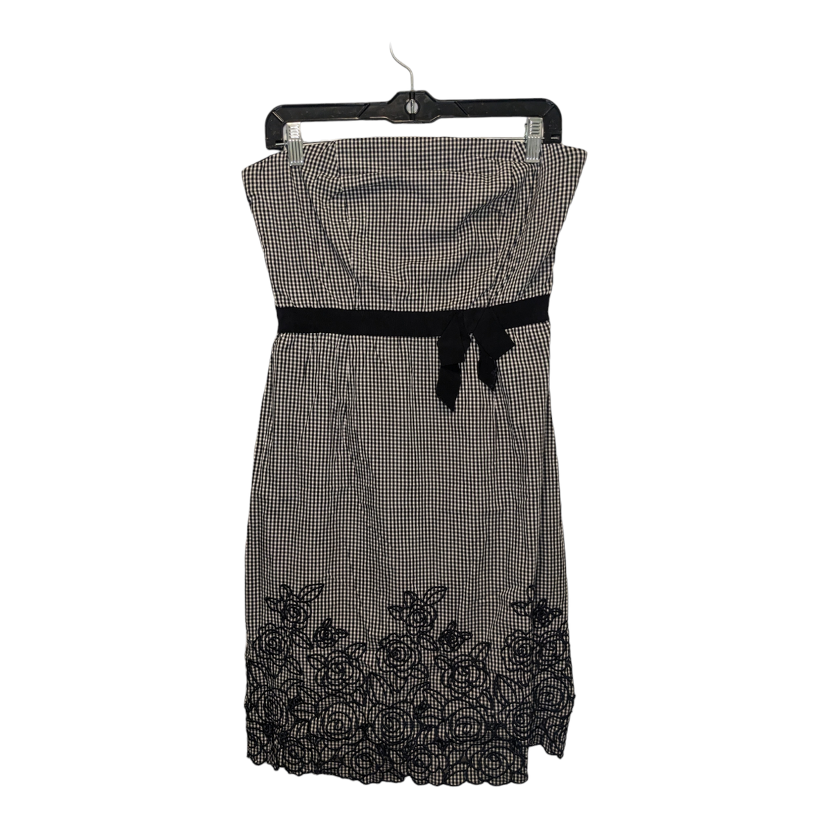 Alexandra Bartlett Women's Strapless Dress Black & White Floral Checkered  Size 8 | eBay