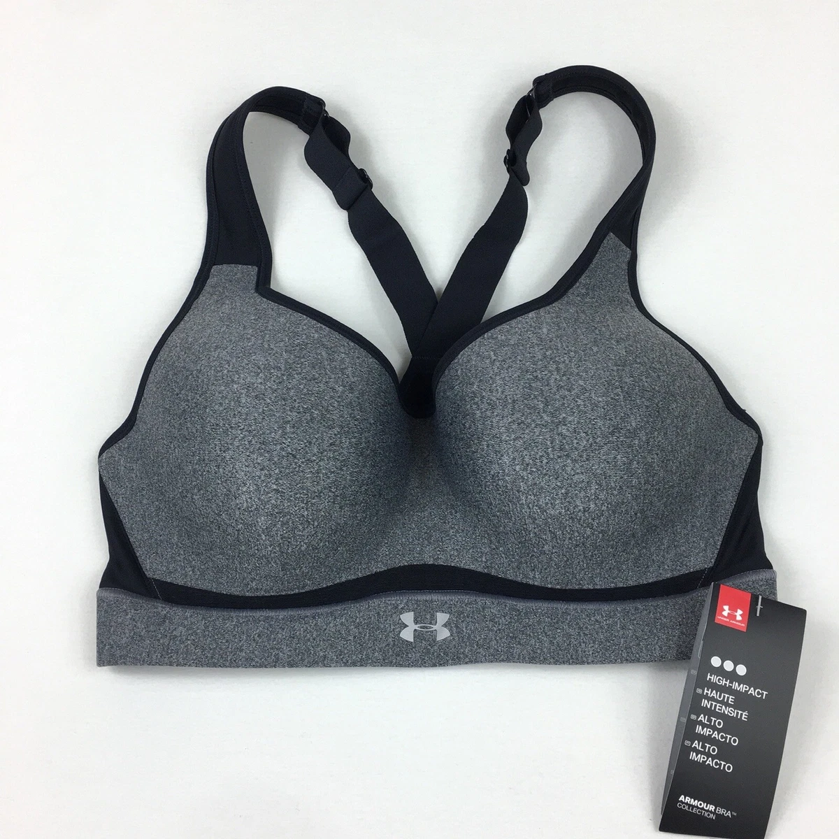 Under Armour HeatGear High Impact Women s Sports Bra Sz 34D NEW 1313285 020
