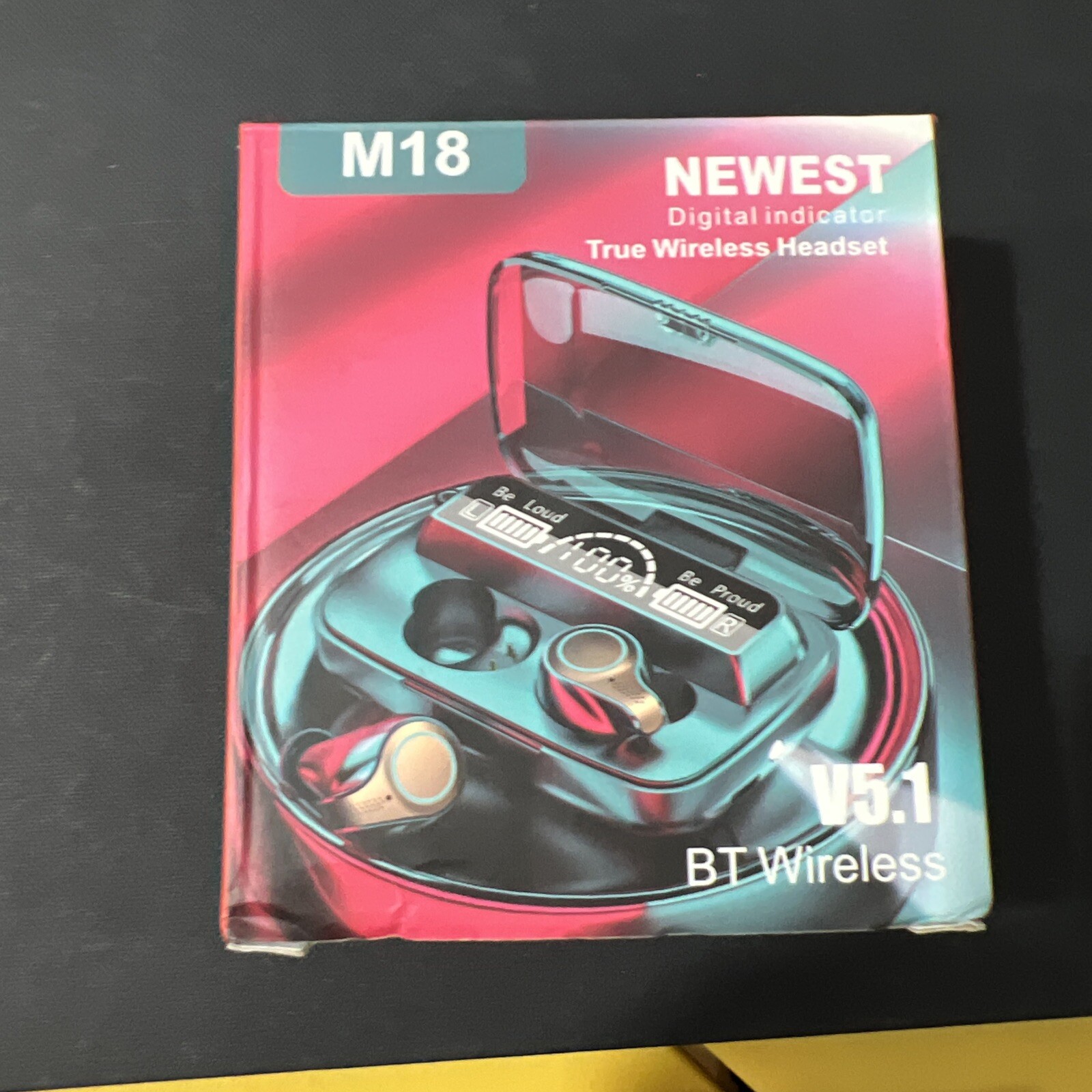 Wireless Bluetooth 5.1 Earbuds M18 with Digital Display-image