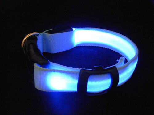 LED Glow Collar Dog Puppy Pet Flashing Light Safety Glow In The Dark FAST POST - Picture 47 of 81