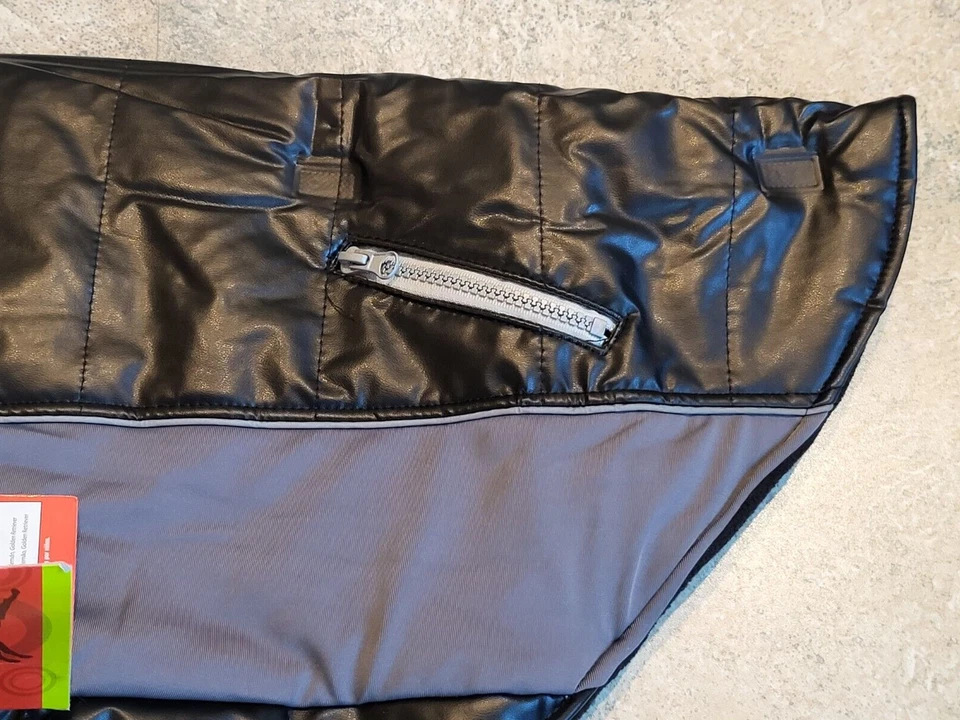 Собака это ~ черный/серый кожаный вид собаки пальто куртка sz XL боксера далматинца шарпей - Изображение 2 из 4