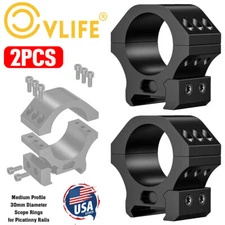 CVLIFE 30mm Hunting Scope Rings Scope Mount for Picatinny Rails - Medium Profile