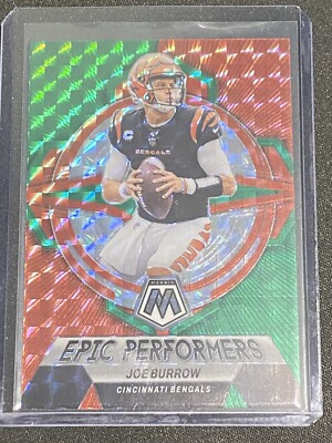 2023 Panini Mosaic - Epic Performers Green Mosaic Prizm #EP-JB Joe Burrow