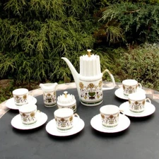 MCM Jaroslav Jezek Aurelia Porcelain Coffee/Mocha Breakfast Set Czechoslovakia