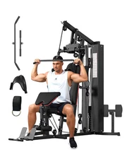 Home Gym Machine Full Body Workout Machine W/150LBS Weight Stack Multifunctional