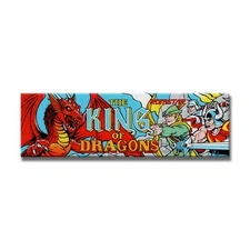 King Of Dragons Premium Arcade Marquee For Restoration Backlit Sign Insert