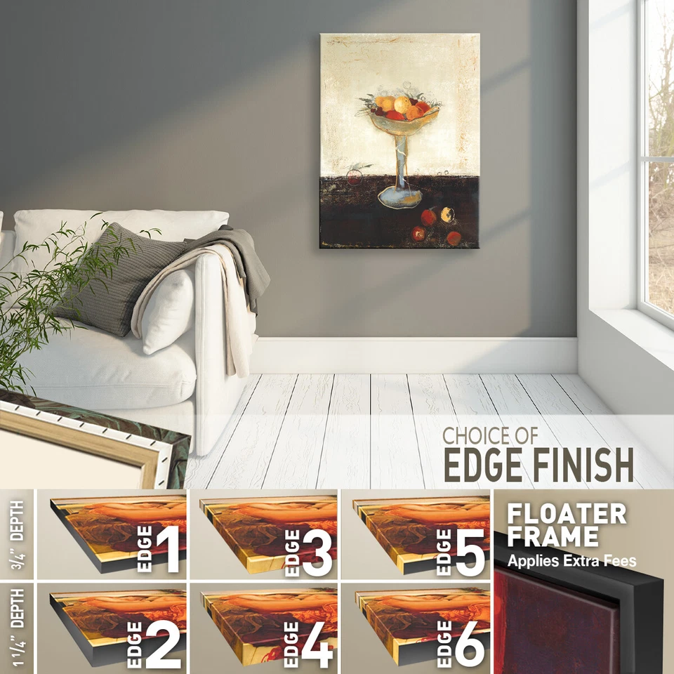 35W"x47H" BOL DE FRUIT de MARY CALKINS MANZANAS PERAS FRUTERO OPCIONES de LIENZO Foto 2 de 4