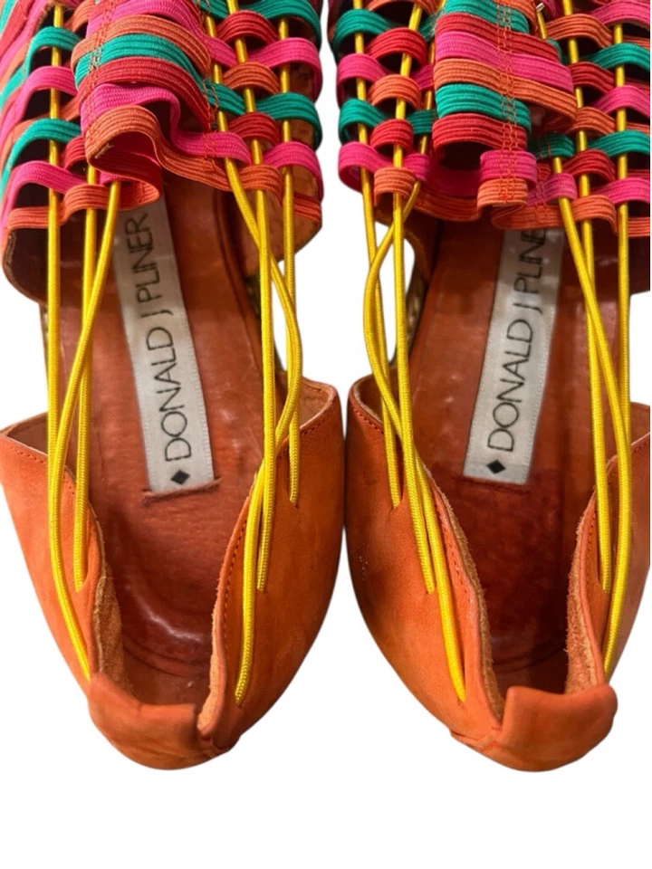 Zapatos sin cordones coloridos Donald Pliner talla 8 informales para mujer planos de verano Foto 4 de 4