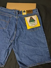 Vintage NEW LA Gate Men’s 44 Denim Shorts Y2K 2000s Baggy Hip Hop Big Tall NOS