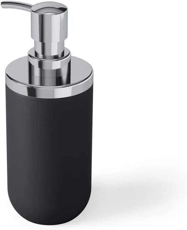Bomba de jabón de resina moderna Umbra Junip, cromo/negro negro Foto 3 de 4