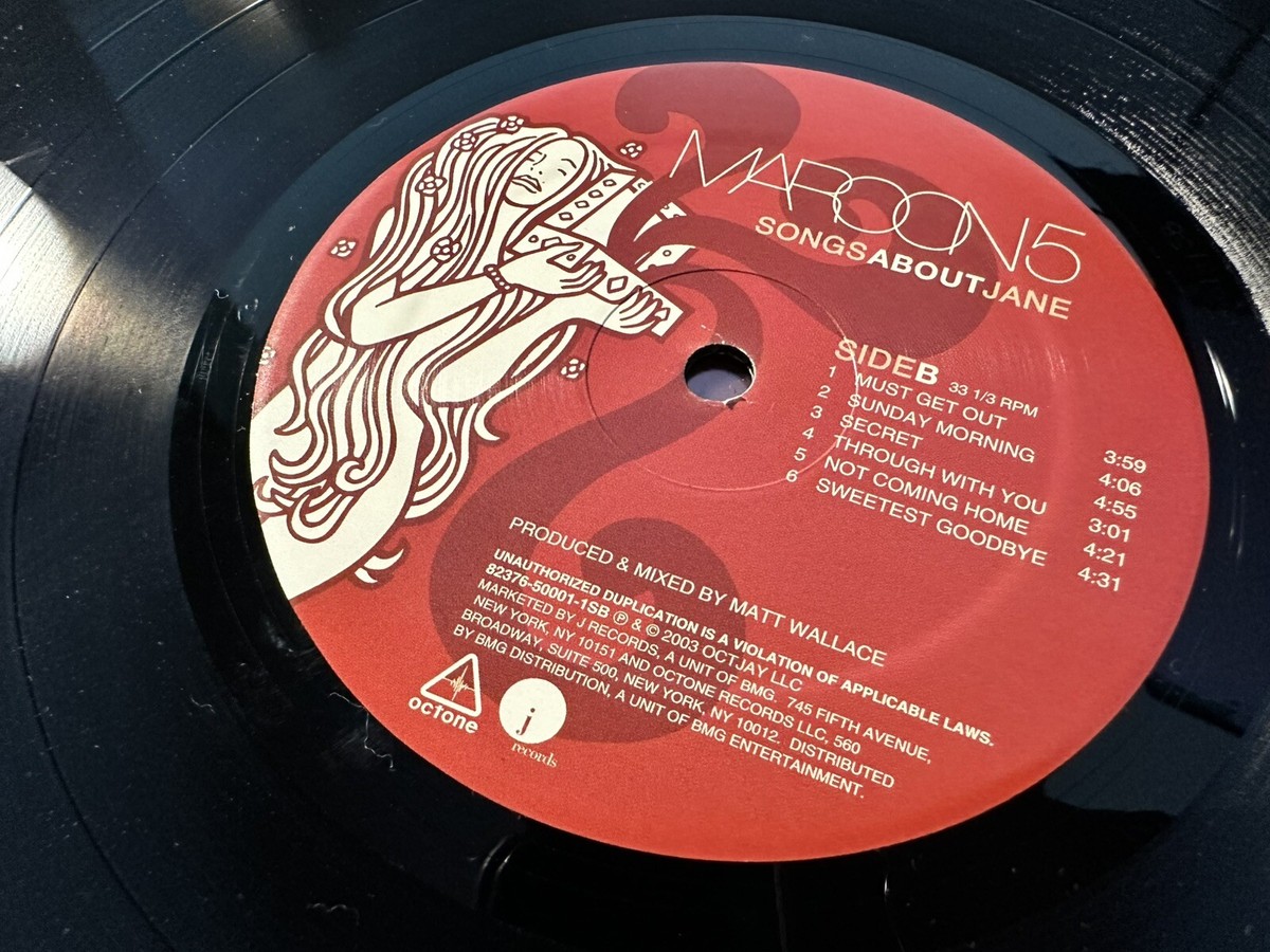 Maroon 5 Songs About Jane 2003 Original LP US Octane Pressing