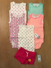 New Carter's, Cat  Jack Infant Girls Summer Clothing Lot of 6 Size 18 Months