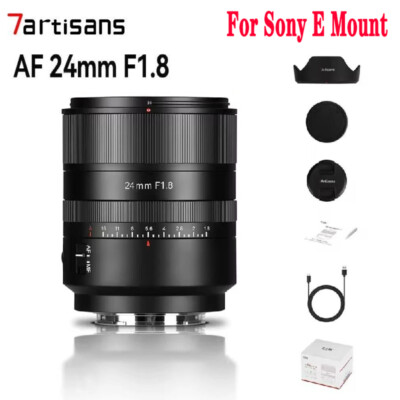7artisans 24mm F1.8 AF /MF Full Frame Auto Focus STM Prime Lens for Sony E Mount