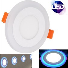 Blue LED 12+4W Downlight Ceiling Recessed Lamp Slim Panel Light 6500K Fitting 