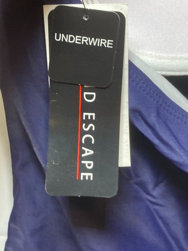 ISLAND ESCAPE Colorblocked Underwire Tankini Top sz 14 Navy Blue Swimwear - Picture 6 of 16