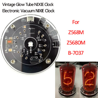 Z568M Z5680M B-7037 Vintage Glow Tube NIXIE Clock Old Electronic Vacuum Time SET