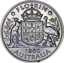 Australia Pre-Decimal Florin Proof 1960  FDC