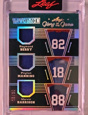 2025 Leaf Glory of The Game 16/30 Silver Berry Peyton Manning Harrison Patch