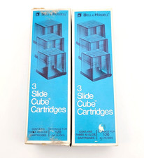 Vintage Bell Howell Slide Cube Cartridges Storage 2 Packs of 3