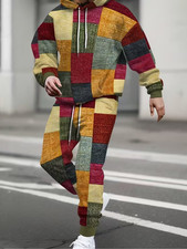 Men's Outfit 2 Piece Set Shirt Pants Suit PLUS SIZE BIG 6XL