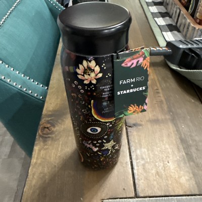 Farm Rio +Starbucks Black 20oz Vacuum Insulated Water Bottle Tumbler Summer '25