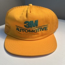 Vintage 3M Automotive Yellow SnapBack Hat 80s
