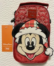 Disney Mickey Mouse Merry Christmas LUG Skeeter Mini Crossbody Bag - NEW W/ TAG