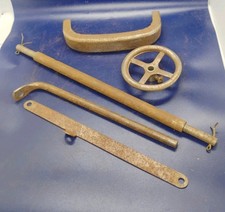 Gilbert Erector Set White Truck Parts Rear Axle, Steering Wheel, Tie Rod, Bumper