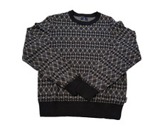 Ben Sherman Argyle Knit Crewneck  Classic Mod Style Size Medium