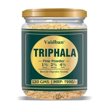 Vaidban Triphala Fine Powder 120gm For Digestive Cleanse & Detox Exp 2028