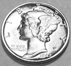 1942 P MERCURY DIME SUPERB GEM BU +  No Reserve  *J2063