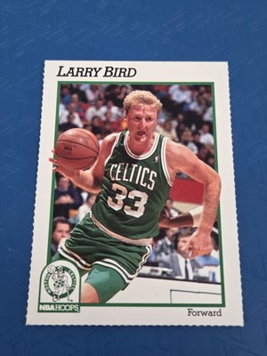 1991-92 Hoops Boston Celtics Team Night Sheet #NNO Larry Bird BASKETBALL Card 5L
