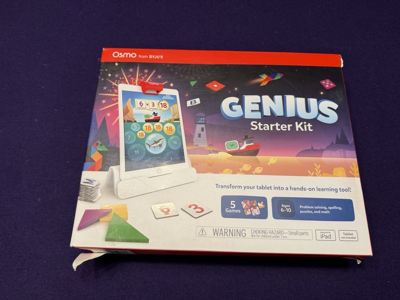 Osmo Little Genius Starter Kit for iPad 5 Games New Ages 6 - 10 Open Box