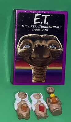Vintage E.T. The Extra-Terrestrial Card Game (1982) New + 3 Mini Figures